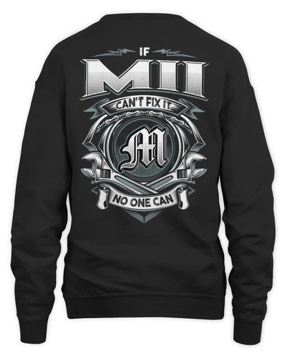 MII AP81-K4-626 - Personalized Ahmed Quote Apparel “If Ahmed Can't Fix It, No One Can” - Unisex Sweatshirt - Black