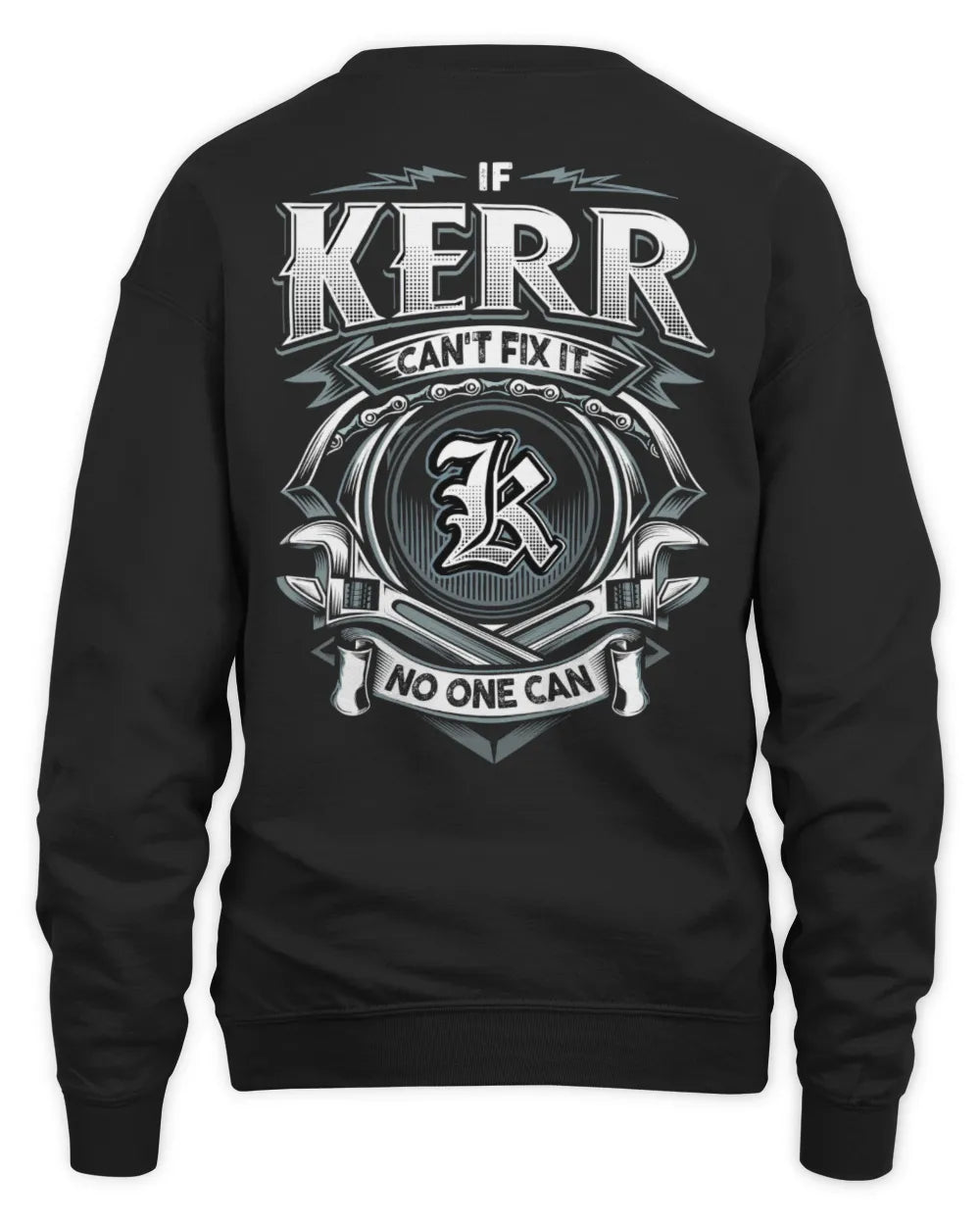 KERR AP81-K4-626 - Personalized Ahmed Quote Apparel “If Ahmed Can't Fix It, No One Can” - Unisex Sweatshirt - Black