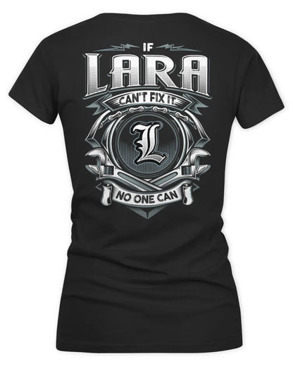 LARA AP81-K4-626 - Personalized Ahmed Quote Apparel “If Ahmed Can't Fix It, No One Can” - Women's V-Neck T-Shirt - Black