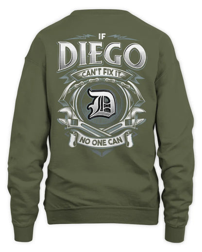 DIEGO AP81-K4-626 - Personalized Ahmed Quote Apparel “If Ahmed Can't Fix It, No One Can” - Unisex Sweatshirt - Military Green