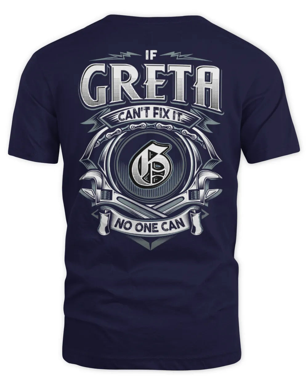 GRETA AP81-K4-626 - Personalized Ahmed Quote Apparel “If Ahmed Can't Fix It, No One Can” - Unisex Standard T-Shirt - Navy