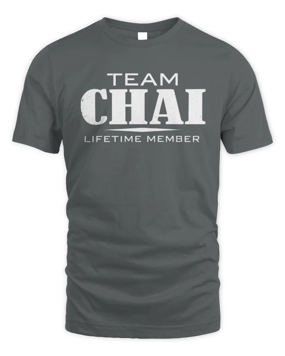 CHAI BL62-K4-128 - Personalized “Team NAME Lifetime Member” - Unisex Standard T-Shirt - Charcoal