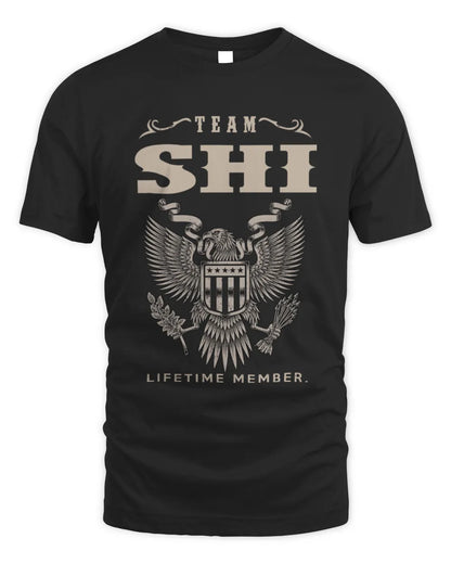 SHI TP06-K82 – Personalized Classic Style Apparel “Team NAME Lifetime Member” - Unisex Standard T-Shirt - Black
