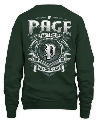 PAGE AP81-K4-626 - Personalized Ahmed Quote Apparel “If Ahmed Can't Fix It, No One Can” - Unisex Sweatshirt - Forest Green