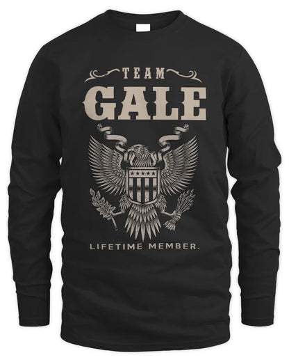 GALE TP06-K82 – Personalized Classic Style Apparel “Team NAME Lifetime Member” - Men's Long Sleeved T-Shirt - Black