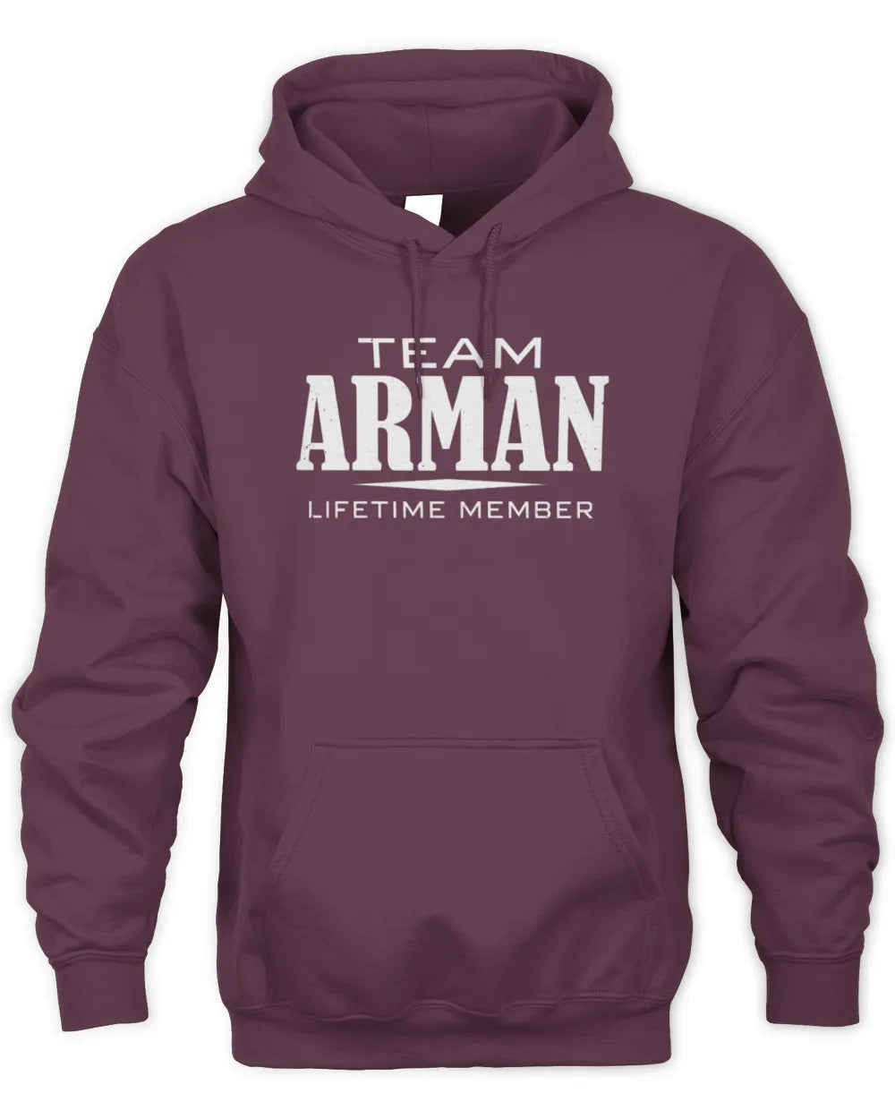 ARMAN BL62-K4-128 - Personalized “Team NAME Lifetime Member” - Unisex Hoodie - Maroon