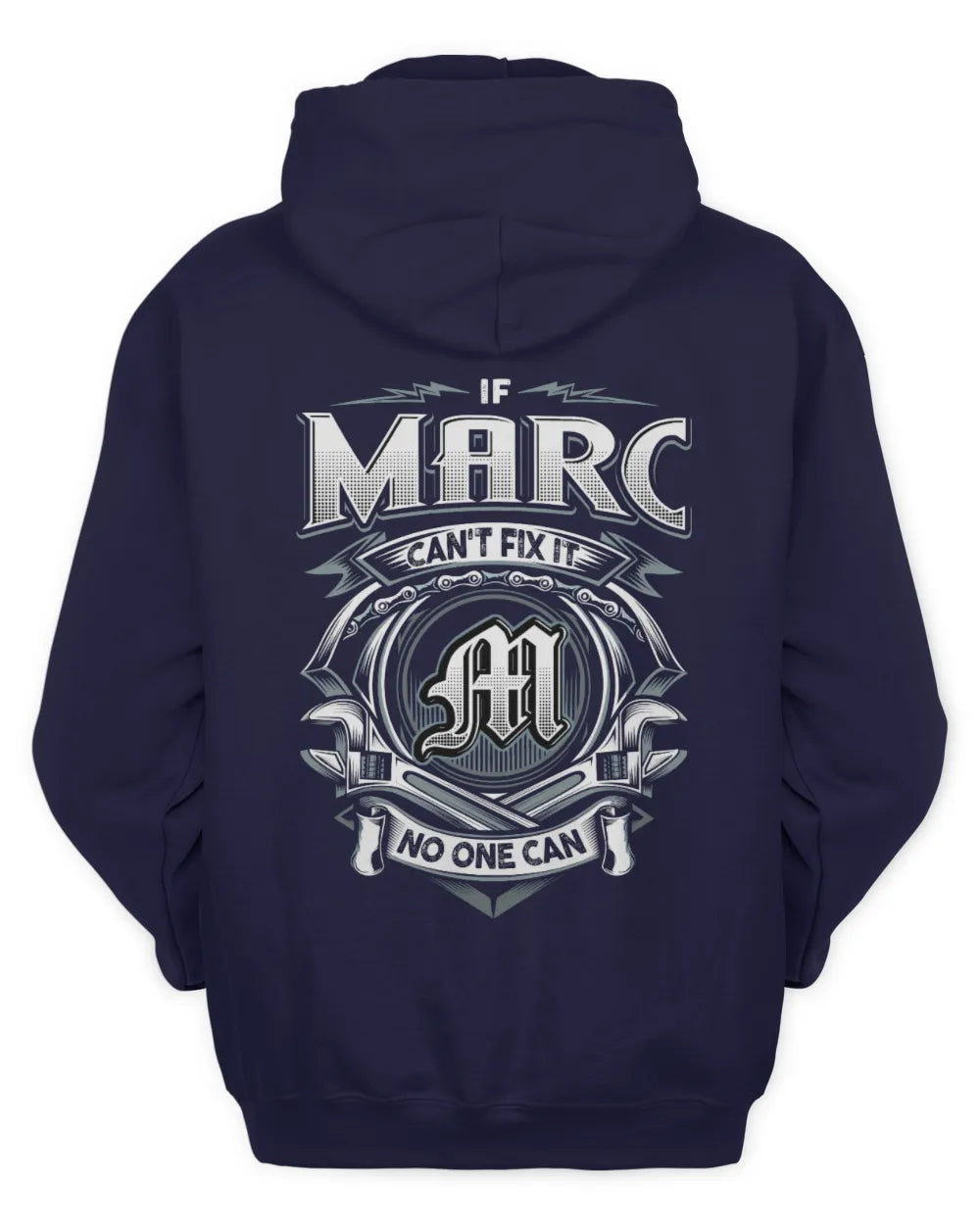 MARC AP81-K4-626 - Personalized Ahmed Quote Apparel “If Ahmed Can't Fix It, No One Can” - Unisex Hoodie - Navy