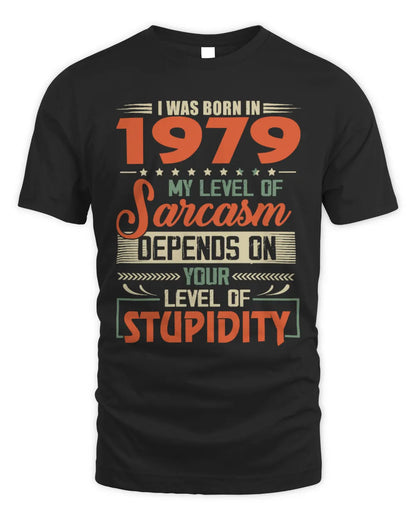 1979 HH89-K2 – Vintage Born to Be Sarcastic T-Shirt - Unisex Standard T-Shirt - Black
