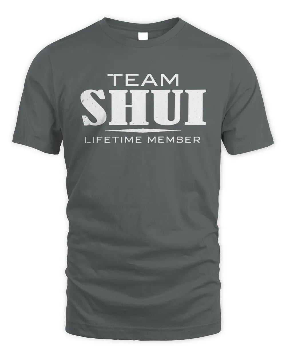 SHUI BL62-K4-128 - Personalized “Team NAME Lifetime Member” - Unisex Standard T-Shirt - Charcoal