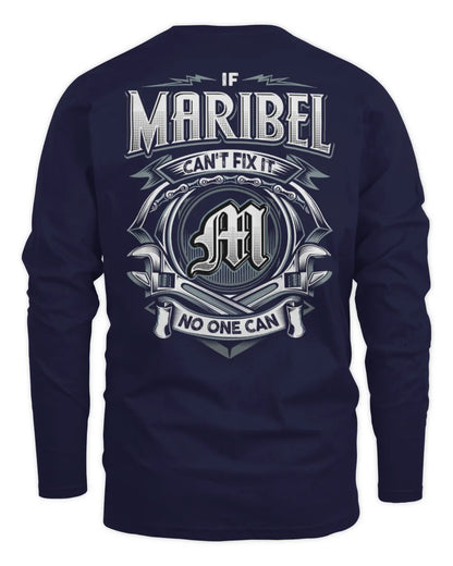 MARIBEL AP81-K4-626 - Personalized Ahmed Quote Apparel “If Ahmed Can't Fix It, No One Can” - Men's Long Sleeved T-Shirt - Navy