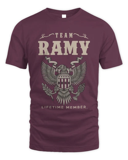 RAMY TP06-K82 – Personalized Classic Style Apparel “Team NAME Lifetime Member” - Unisex Standard T-Shirt - Maroon