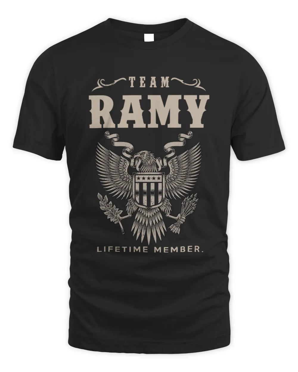 RAMY TP06-K82 – Personalized Classic Style Apparel “Team NAME Lifetime Member” - Unisex Standard T-Shirt - Black