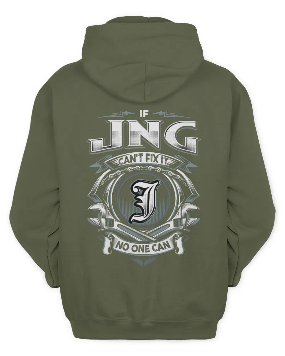 JNG AP81-K4-626 - Personalized Ahmed Quote Apparel “If Ahmed Can't Fix It, No One Can” - Unisex Hoodie - Military Green