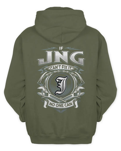 JNG AP81-K4-626 - Personalized Ahmed Quote Apparel “If Ahmed Can't Fix It, No One Can” - Unisex Hoodie - Military Green