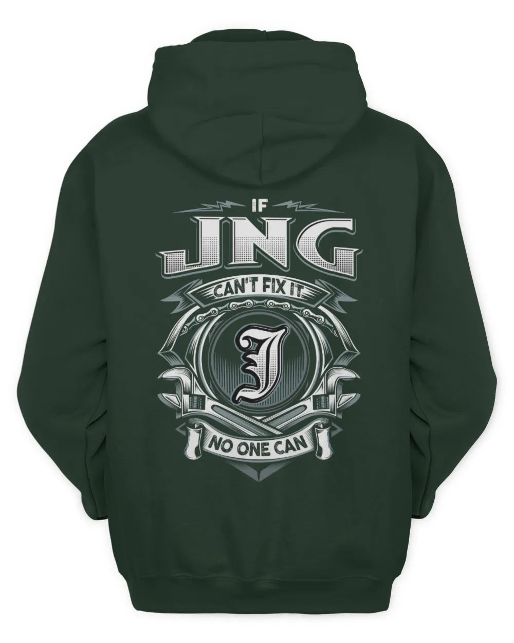JNG AP81-K4-626 - Personalized Ahmed Quote Apparel “If Ahmed Can't Fix It, No One Can” - Unisex Hoodie - Forest Green