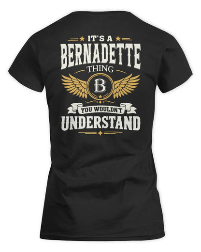 BERNADETTE KT06-M008 It’s a [NAME] Thing – You Wouldn’t Understand | Personalized Vintage T-Shirt - Women's Standard T-Shirt - Black