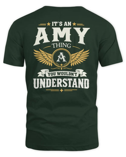 AMY KT06-M008 It’s a [NAME] Thing – You Wouldn’t Understand | Personalized Vintage T-Shirt - Unisex Standard T-Shirt - Forest Green