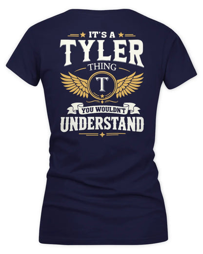TYLER KT06-M008 It’s a [NAME] Thing – You Wouldn’t Understand | Personalized Vintage T-Shirt - Women's V-Neck T-Shirt - Navy