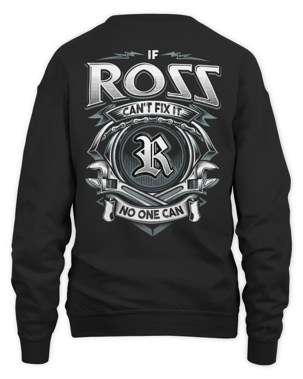 ROSS AP81-K4-626 - Personalized Ahmed Quote Apparel “If Ahmed Can't Fix It, No One Can” - Unisex Sweatshirt - Black