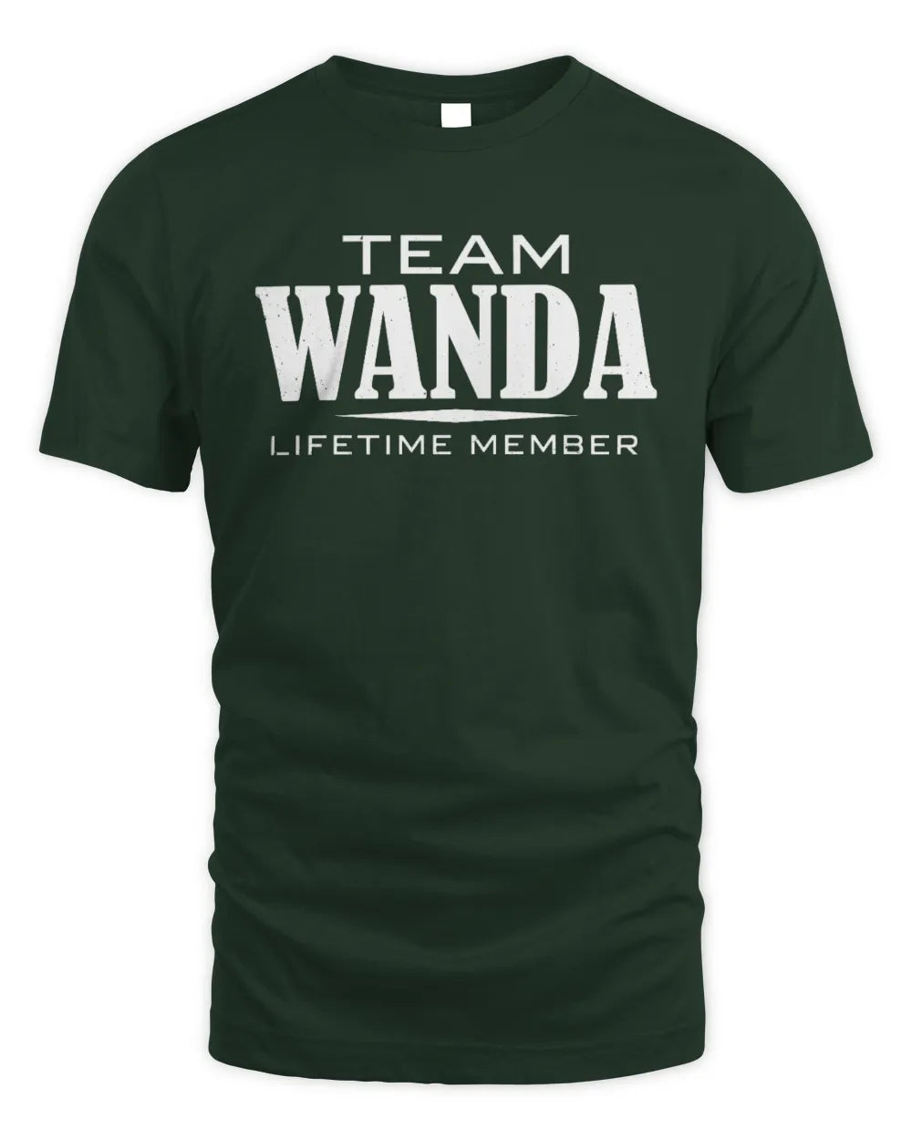 WANDA BL62-K4-128 - Personalized “Team NAME Lifetime Member” - Unisex Standard T-Shirt - Forest Green