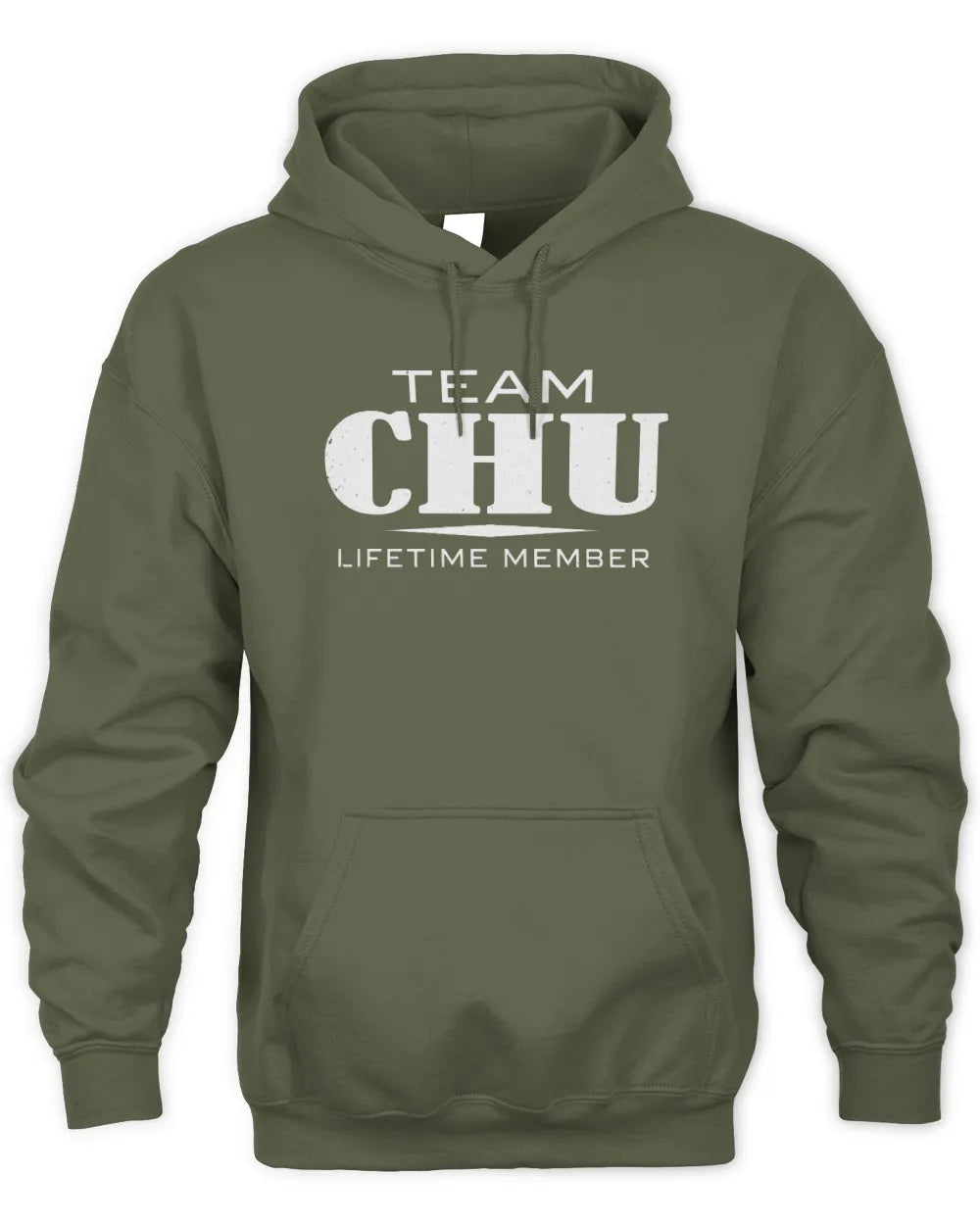 CHU BL62-K4-128 - Personalized “Team NAME Lifetime Member” - Unisex Hoodie - Military Green