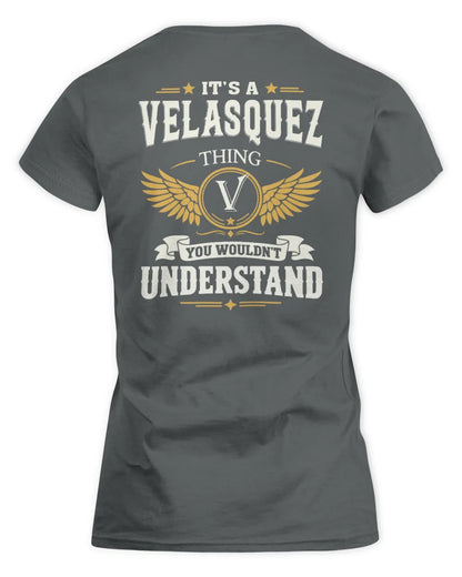 VELASQUEZ KT06-M008 It’s a [NAME] Thing – You Wouldn’t Understand | Personalized Vintage T-Shirt - Women's Standard T-Shirt - Charcoal