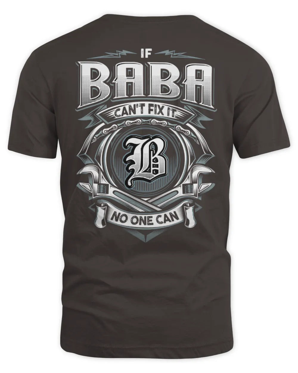 BABA AP81-K4-626 - Personalized Ahmed Quote Apparel “If Ahmed Can't Fix It, No One Can” - Unisex Standard T-Shirt - Dark Chocolate