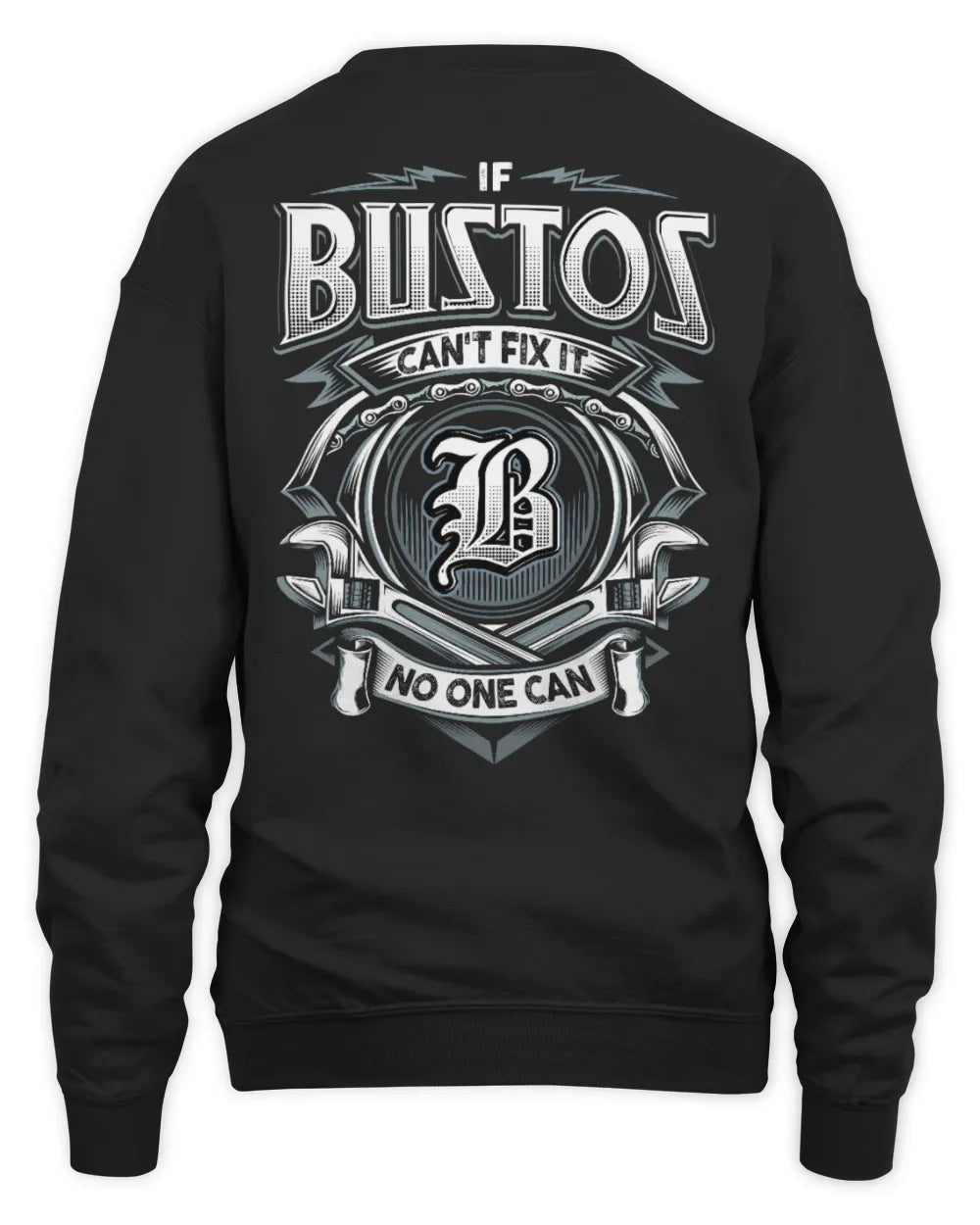 BUSTOS AP81-K4-626 - Personalized Ahmed Quote Apparel “If Ahmed Can't Fix It, No One Can” - Unisex Sweatshirt - Black