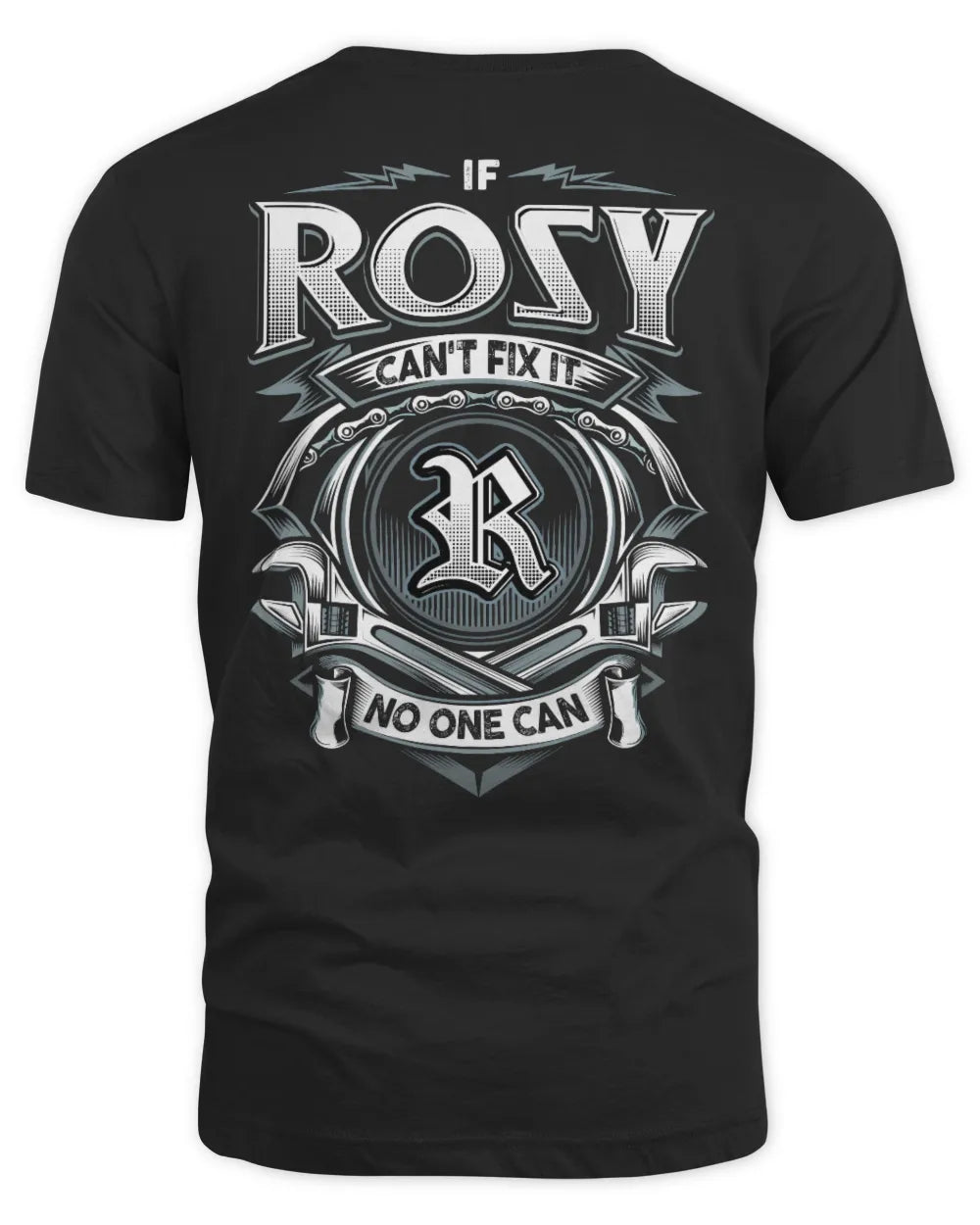 ROSY AP81-K4-626 - Personalized Ahmed Quote Apparel “If Ahmed Can't Fix It, No One Can” - Unisex Standard T-Shirt - Black