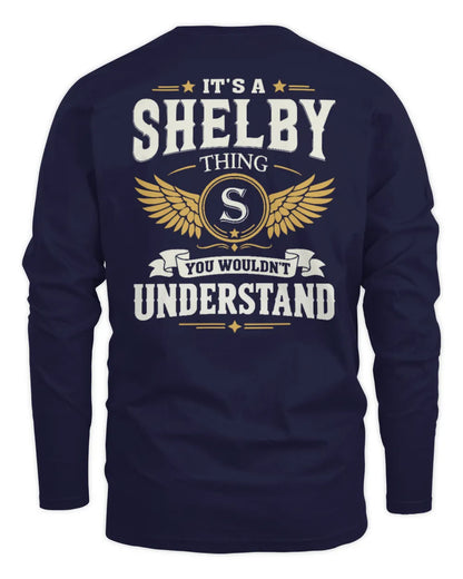 SHELBY KT06-M008 It’s a [NAME] Thing – You Wouldn’t Understand | Personalized Vintage T-Shirt - Men's Long Sleeved T-Shirt - Navy
