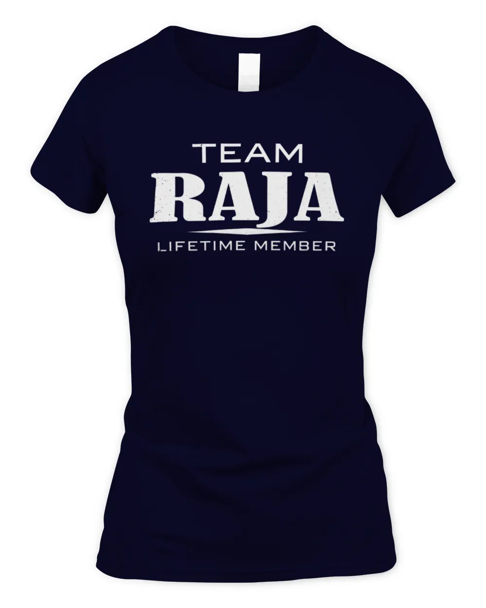 RAJA BL62-K4-128 - Personalized “Team NAME Lifetime Member” - Women's Standard T-Shirt - Navy