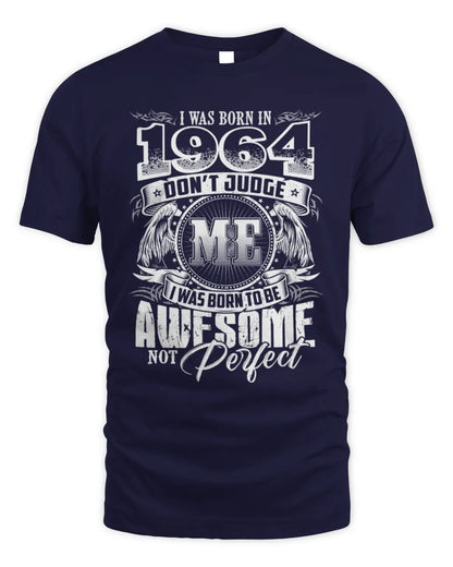 1964 HH89-K2 – Awesome Birth Year Quote T-Shirt - Unisex Standard T-Shirt - Navy