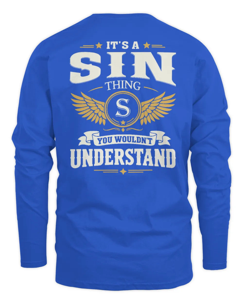 SIN KT06-M008 It’s a [NAME] Thing – You Wouldn’t Understand | Personalized Vintage T-Shirt - Men's Long Sleeved T-Shirt - Royal