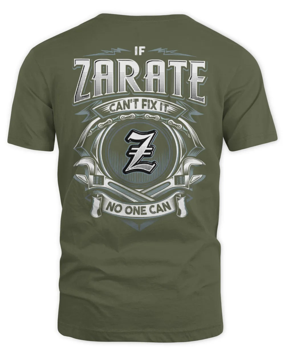ZARATE AP81-K4-626 - Personalized Ahmed Quote Apparel “If Ahmed Can't Fix It, No One Can” - Unisex Standard T-Shirt - Military Green