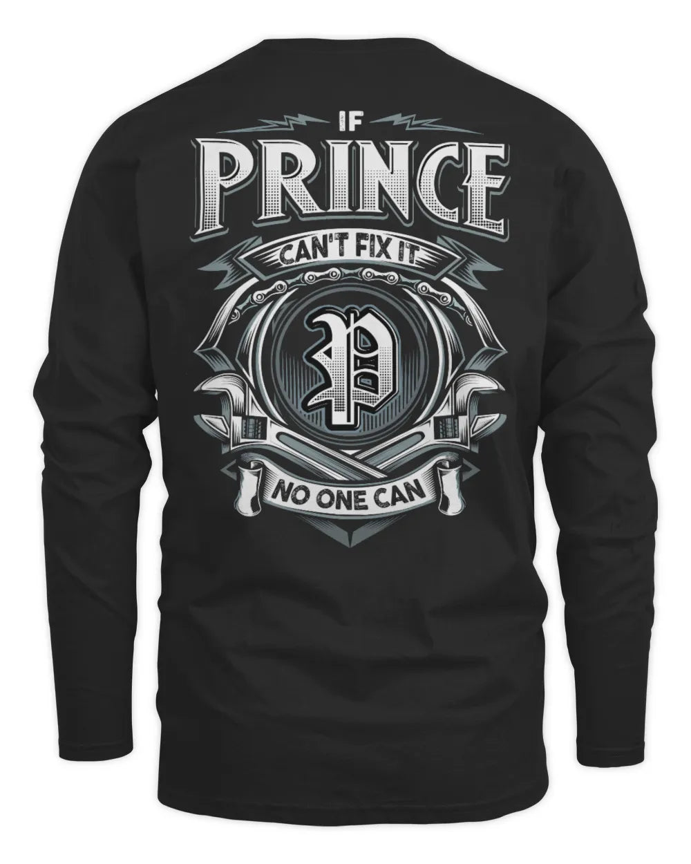 PRINCE AP81-K4-626 - Personalized Ahmed Quote Apparel “If Ahmed Can't Fix It, No One Can” - Men's Long Sleeved T-Shirt - Black