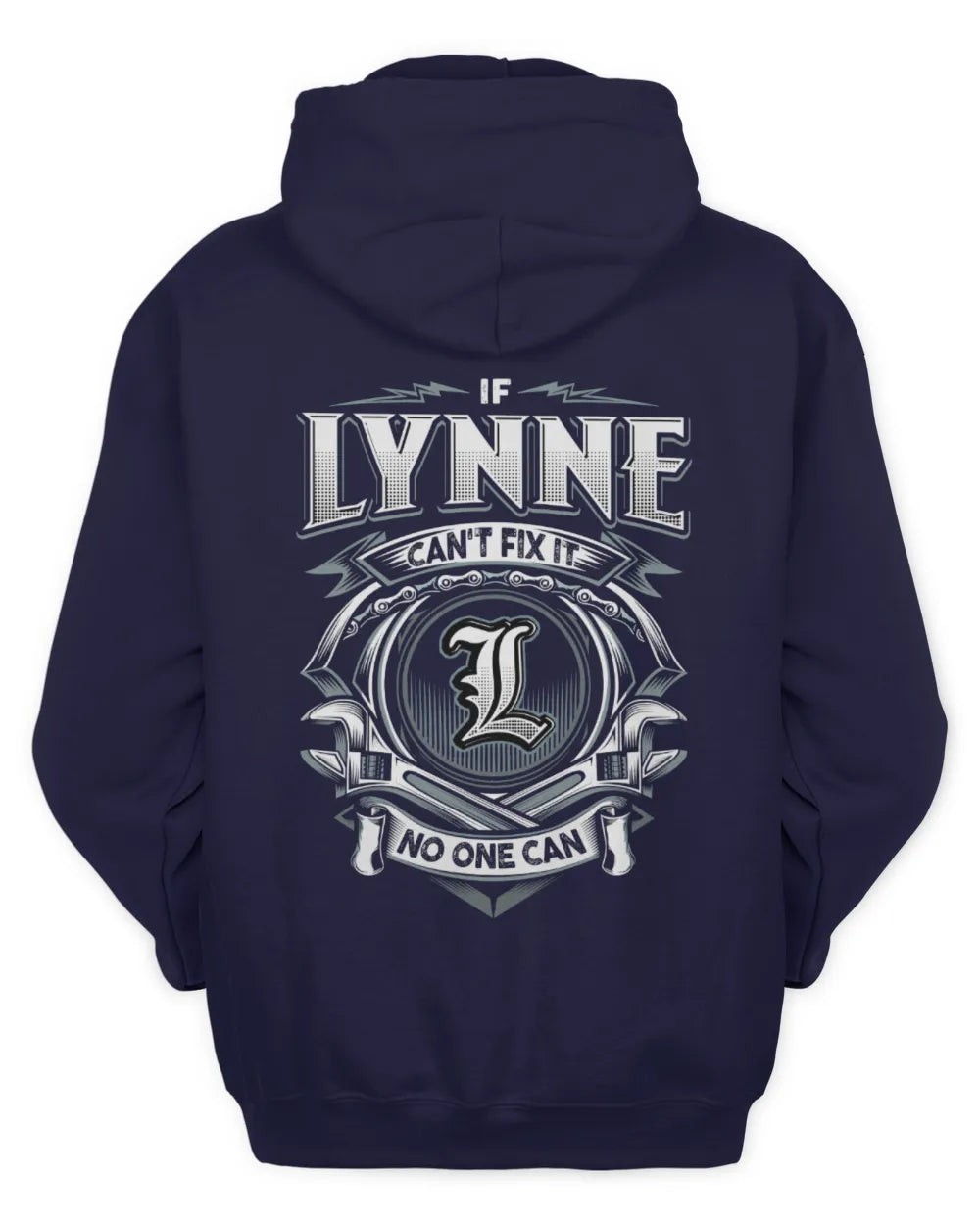LYNNE AP81-K4-626 - Personalized Ahmed Quote Apparel “If Ahmed Can't Fix It, No One Can” - Unisex Hoodie - Navy