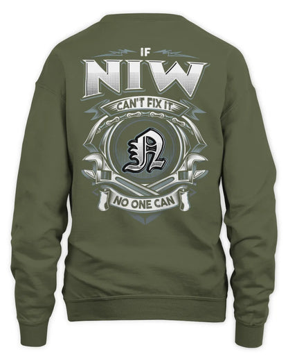 NIW AP81-K4-626 - Personalized Ahmed Quote Apparel “If Ahmed Can't Fix It, No One Can” - Unisex Sweatshirt - Military Green