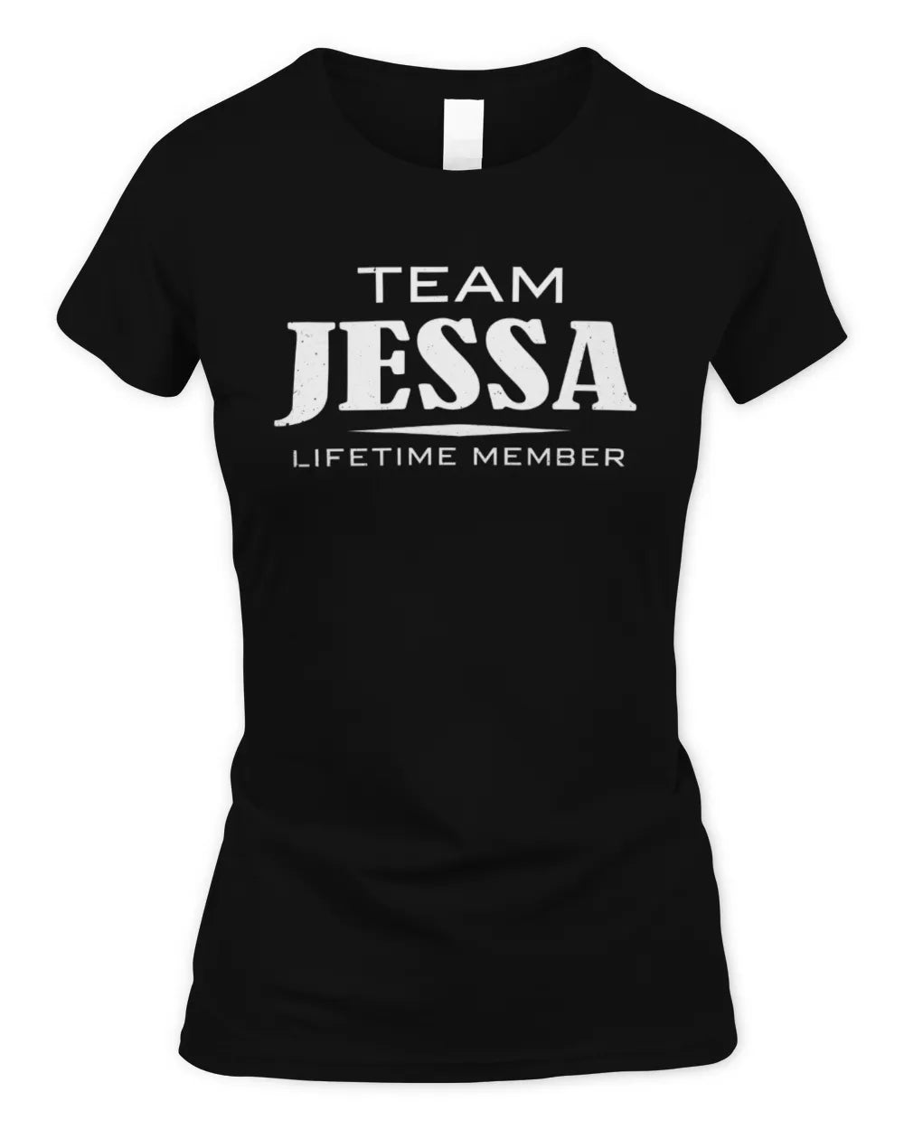 JESSA BL62-K4-128 - Personalized “Team NAME Lifetime Member” - Women's Standard T-Shirt - Black