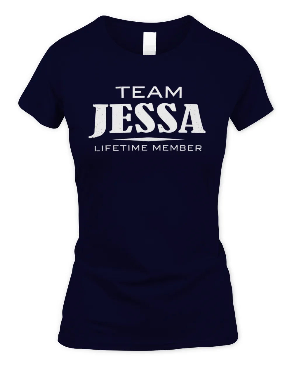 JESSA BL62-K4-128 - Personalized “Team NAME Lifetime Member” - Women's Standard T-Shirt - Navy