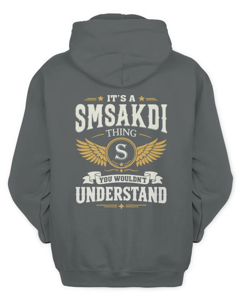 SMSAKDI KT06-M008 It’s a [NAME] Thing – You Wouldn’t Understand | Personalized Vintage T-Shirt - Unisex Hoodie - Charcoal