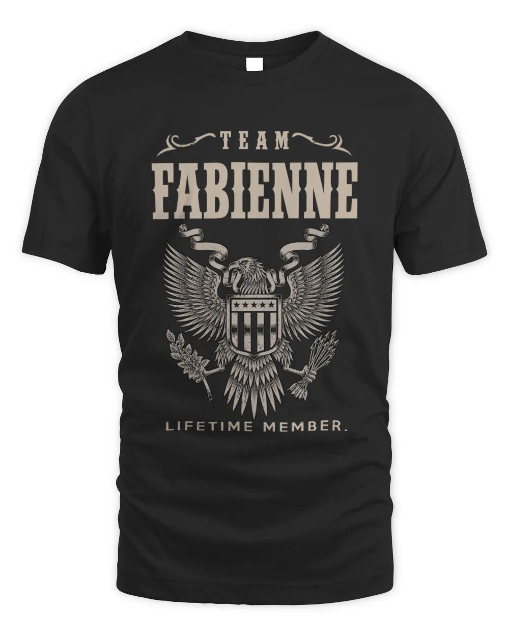 FABIENNE TP06-K82 – Personalized Classic Style Apparel “Team NAME Lifetime Member” - Unisex Standard T-Shirt - Black