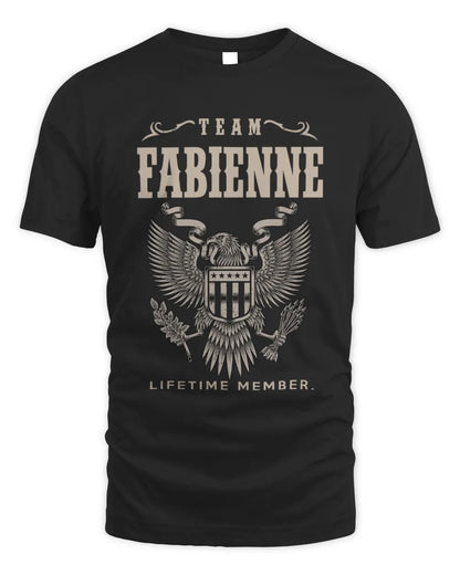 FABIENNE TP06-K82 – Personalized Classic Style Apparel “Team NAME Lifetime Member” - Unisex Standard T-Shirt - Black