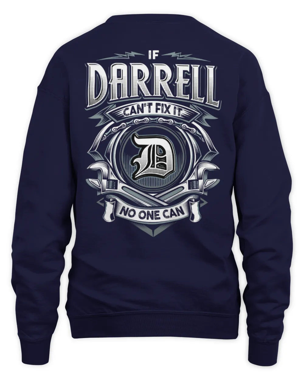 DARRELL AP81-K4-626 - Personalized Ahmed Quote Apparel “If Ahmed Can't Fix It, No One Can” - Unisex Sweatshirt - Navy