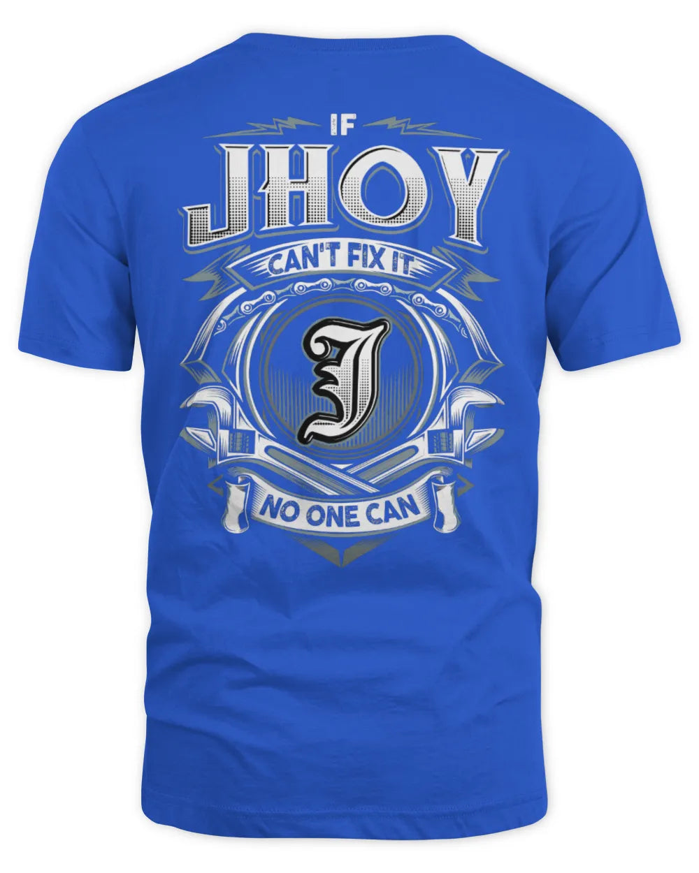 JHOY AP81-K4-626 - Personalized Ahmed Quote Apparel “If Ahmed Can't Fix It, No One Can” - Unisex Standard T-Shirt - Royal