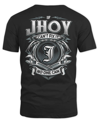 JHOY AP81-K4-626 - Personalized Ahmed Quote Apparel “If Ahmed Can't Fix It, No One Can” - Unisex Standard T-Shirt - Black