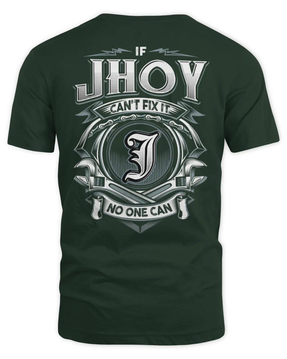 JHOY AP81-K4-626 - Personalized Ahmed Quote Apparel “If Ahmed Can't Fix It, No One Can” - Unisex Standard T-Shirt - Forest Green