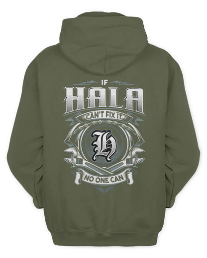 HALA AP81-K4-626 - Personalized Ahmed Quote Apparel “If Ahmed Can't Fix It, No One Can” - Unisex Hoodie - Military Green