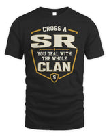 SR NT1-K008 Cross A/An NAME, You Deal With the Whole Clan | Personalized Vintage T-Shirt - Unisex Standard T-Shirt - Black