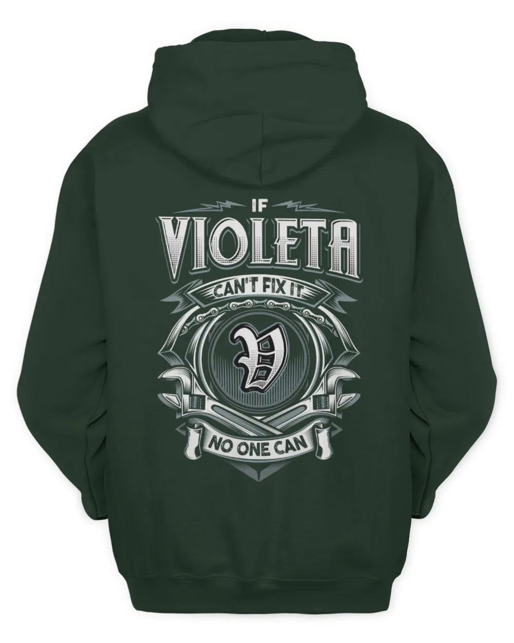 VIOLETA AP81-K4-626 - Personalized Ahmed Quote Apparel “If Ahmed Can't Fix It, No One Can” - Unisex Hoodie - Forest Green