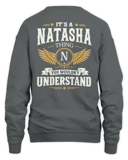 NATASHA KT06-M008 It’s a [NAME] Thing – You Wouldn’t Understand | Personalized Vintage T-Shirt - Unisex Sweatshirt - Charcoal